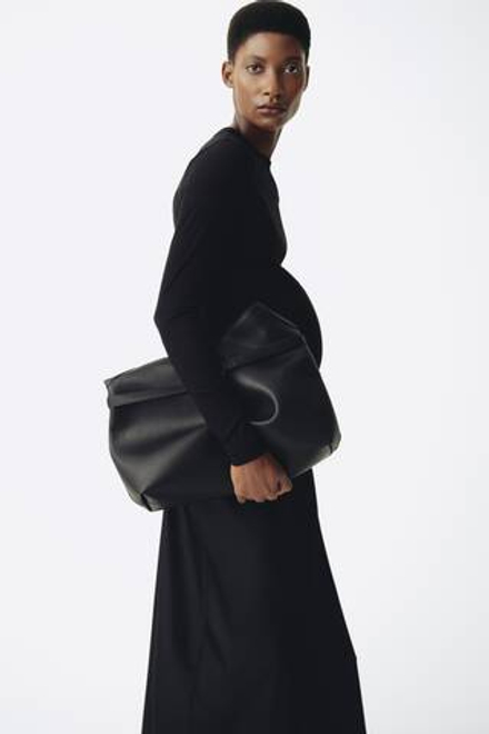 H&M Трикотажная футболка в рубчик для беременных, черный