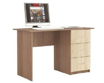 Стол письменный СИТИ-1 ясень шимо/дуб сонома