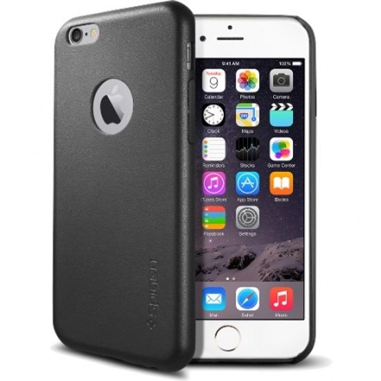 Spigen SGP Case Leather Fit for iPhone 6S и 6 Black SGP11354