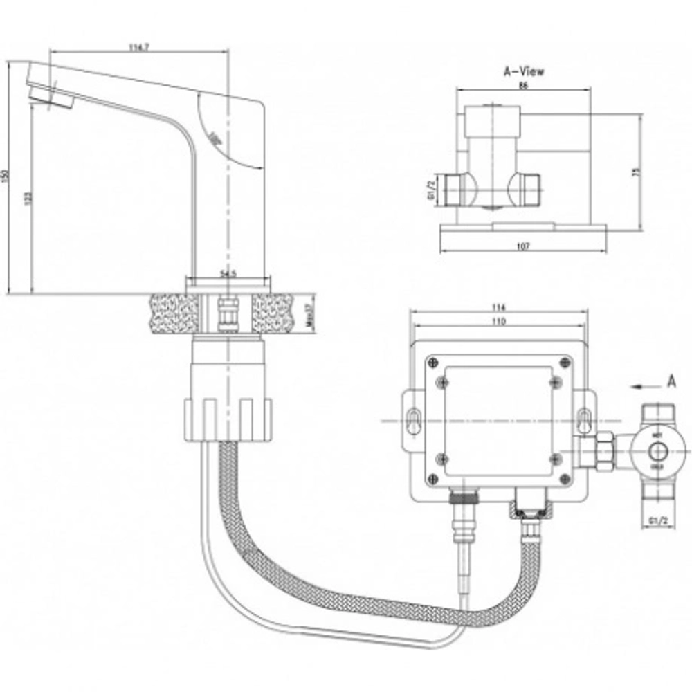 Смеситель для раковины Lemark Project LM4650CE