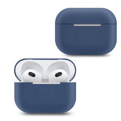 Силиконовый чехол для AirPods 3 Silicon Case PL (Темно-синий)