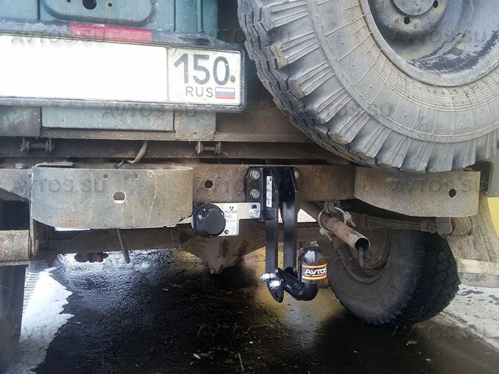 Фаркоп для УАЗ 2206, 3741, 3909, 3962, 39625, 3963 Буханка 1985- Тип шара: A. Нагрузки: 800/50 кг, UAZ-07