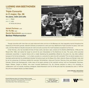 Itzhak Perlman, Yo-Yo Ma, Daniel Barenboim, Berliner Philharmoniker / Ludwig Van Beethoven: Triple Concerto (LP)
