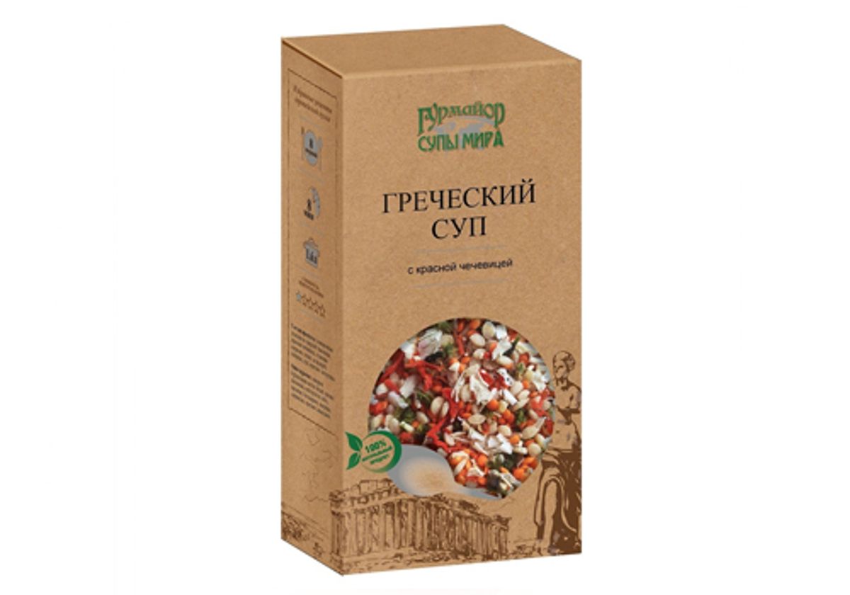 Греческий суп с красной чечевицей Гурмайор, 210г
