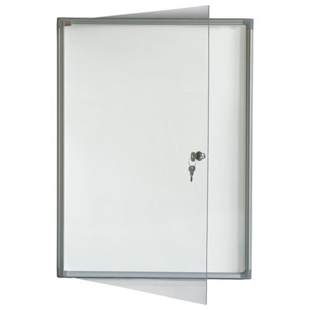 Доска-витрина магнитно-маркерная на 6 листов А4, алюминиевая рамка, замок, OFFICE, "2х3" (Польша), GS46A4