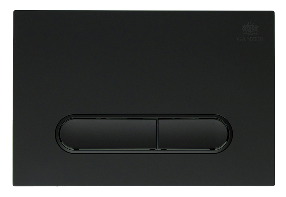 Кнопка для инсталляции с ПЛОСК. клав. (ЧЕРНЫЙ МАТ.)  GANZER  (24/1шт)