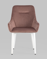 Стул Диана велюр пыльно-розовый ножки белые 4 шт