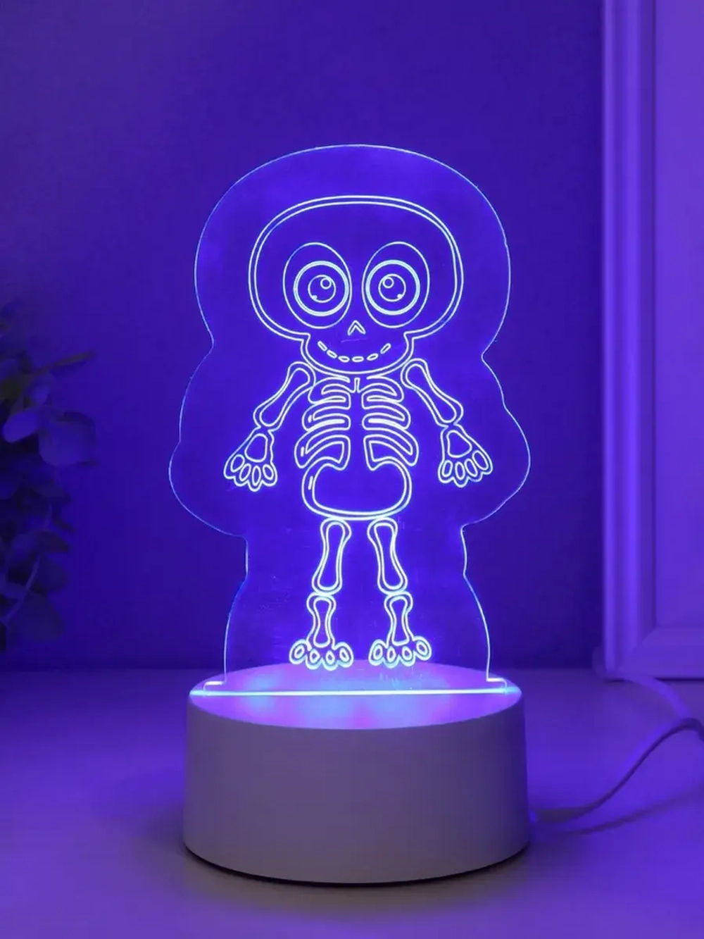 Светильник "Скелетик" LED RGB от сети RISALUX 9,5х8,5х14,8 с