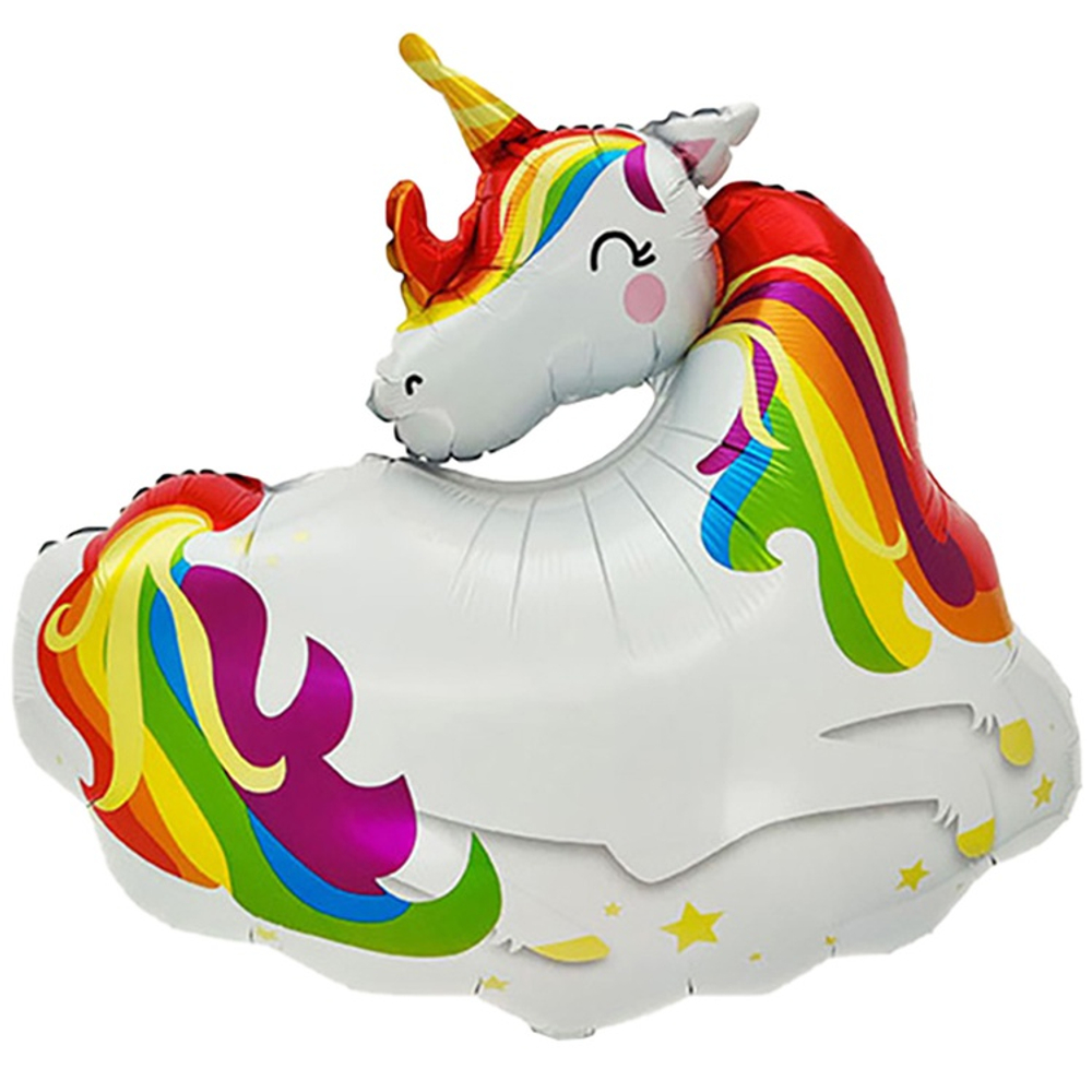 Шар Фольгированный Единорог радужный на облаке (Ассорти)