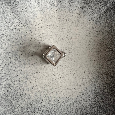 Подвеска куб с цирконом. Фурнитура для изготовления украшений и аксессуаров.