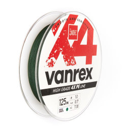 Плетеный шнур LUCKY JOHN Vanrex X4 BRAID Moss Green 125 м - 0,17 мм