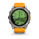 Умные часы Garmin Fenix 8 51mm, Sapphire, Titanium with Spark Orange/Graphite Silicone Band