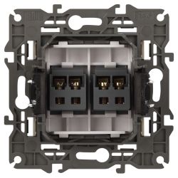 14-3112-02 ЭРА Розетка аудио двойная, IP20, Эра Elegance, сл.кость