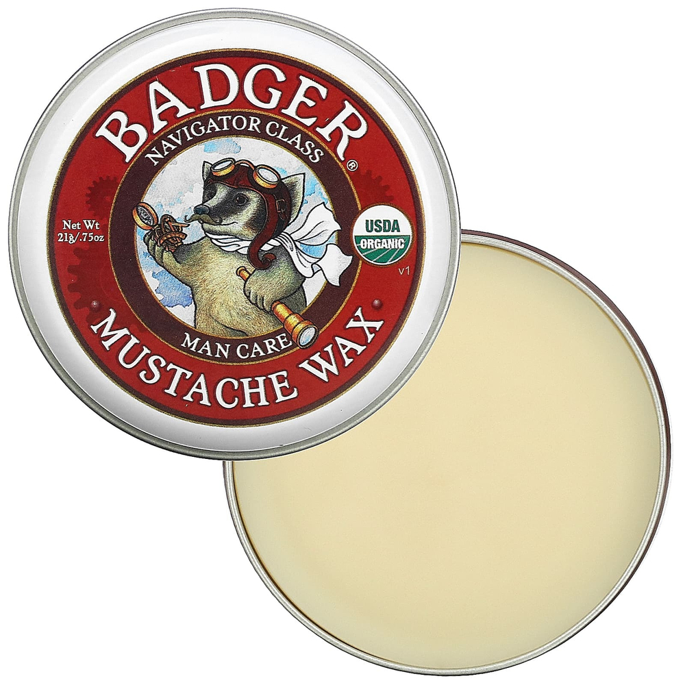 Badger, Органический воск для усов, 21 г (0,75 унции)