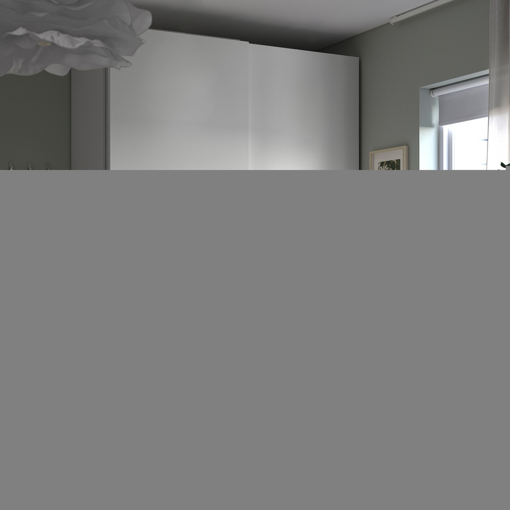 Шкаф-купе PAX HASVIC IKEA комбинация с 2 полками (белый)  120*45*260
