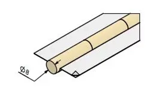 Керамическая подкладка круглая КЕДР КП-8Ц (диаметр 8 мм, цилиндр, длина 600 мм)