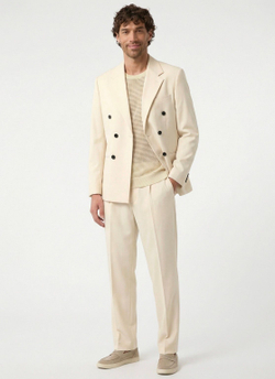 Мужской костюм оверсайз (молочный) А63