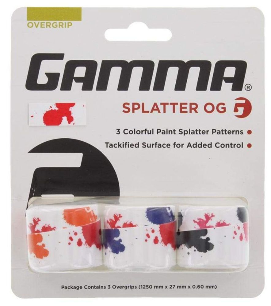 Теннисные намотки Gamma Splatter разноцветный 3P