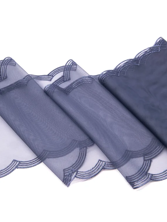 05-92 ОПТ Вышивка на неэл. сетке 18 см, темная лаванда