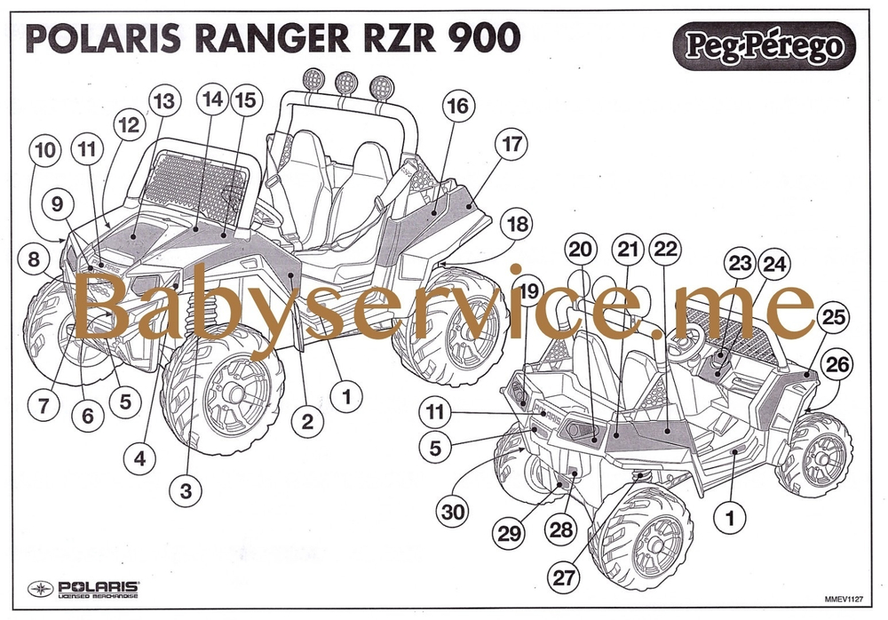 Наклейки Peg-Perego Gaucho Ranger Rzr 900