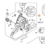 Корпус топливного бака 2, 3, 8 - 13 Ø54mm PJ66030G Farmertec для бензопилы Stihl MS 661 (артикул STIHL 11223500817)