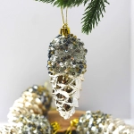 Набор украшений SHINE «Forest miracle» 11 см (4 шт.), light champagne