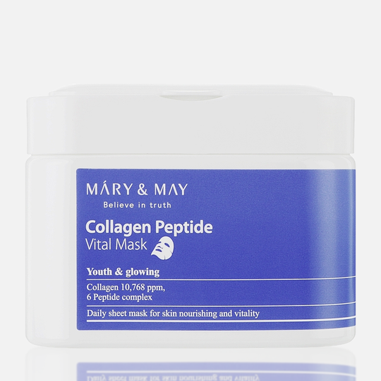 Набор увлажняющих лифтинг-масок c пептидами Mary&May Collagen Peptide Vital Mask