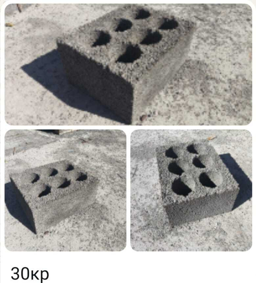 Блок керамзитовый 30х20х40 усиленный (круглый)