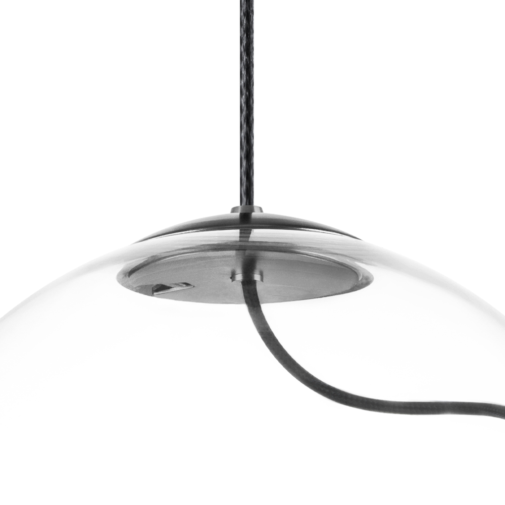 805300 Люстра COLORE 1х8W (led) E27 АЛЮМИНИЙ/ПРОЗРАЧНЫЙ