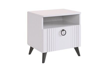 Тумба прикроватная (Белое дерево/Белый матовый) 450*428*446