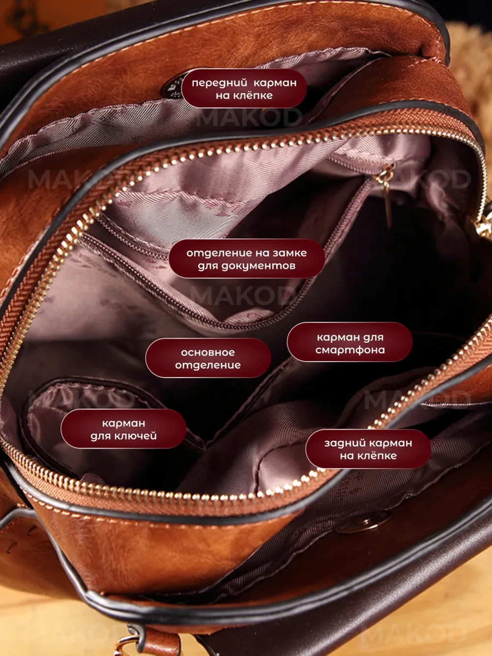 Сумка круглая кожаная средняя винтажная на плече необычная