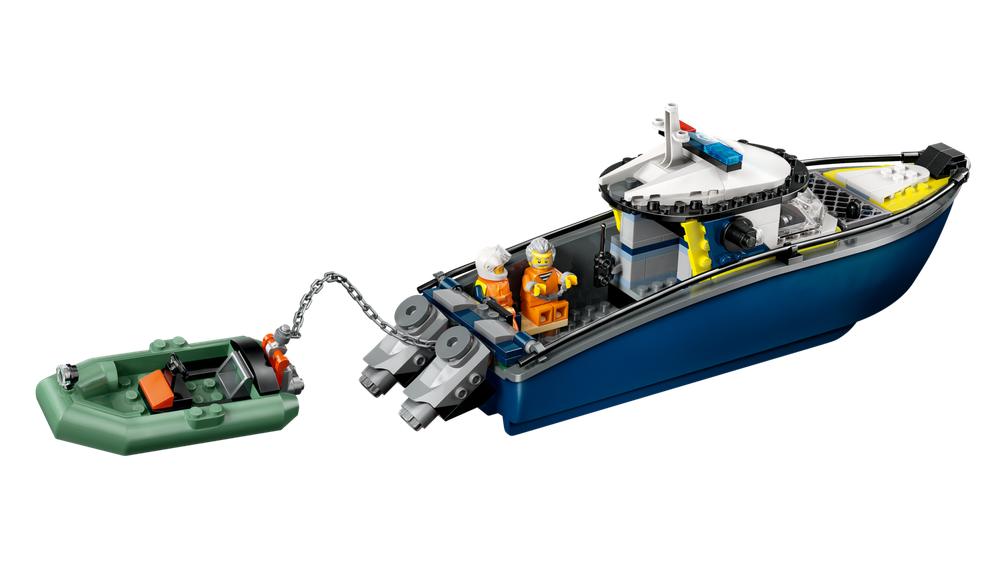 Конструктор Лего Сити Погоня на полицейском катере 60456 | LEGO City Police Boat Chase | игровой набор 264 детали 6+