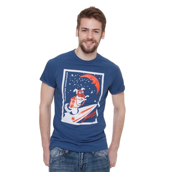 Футболка ЗАПОРОЖЕЦ Ракета Синий