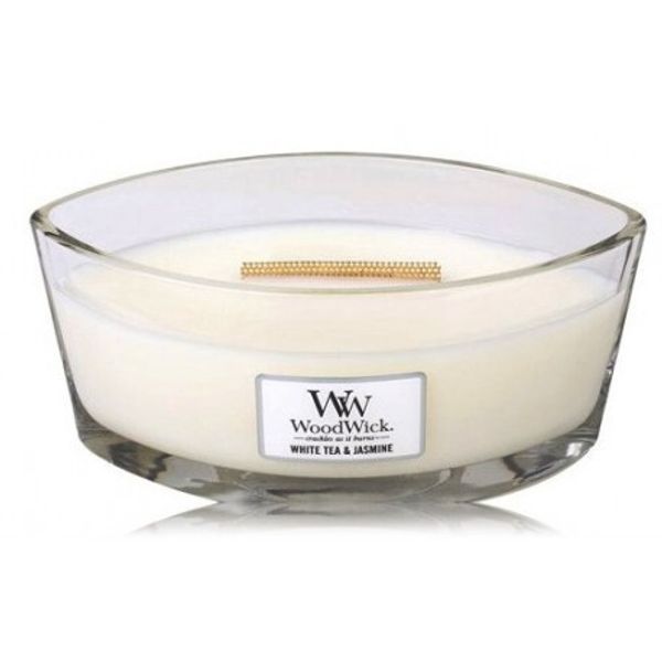 WoodWick White Tea&Jasmine - Ароматическая свеча с ароматом жасмина 453 г
