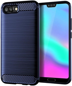 Чехол для Honor 10 (10 GT) цвет Blue (синий), серия Carbon от Caseport