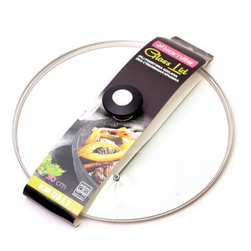 Крышка стеклянная 30 см. универсальная Kamille КМ-0817 с металлическим ободком