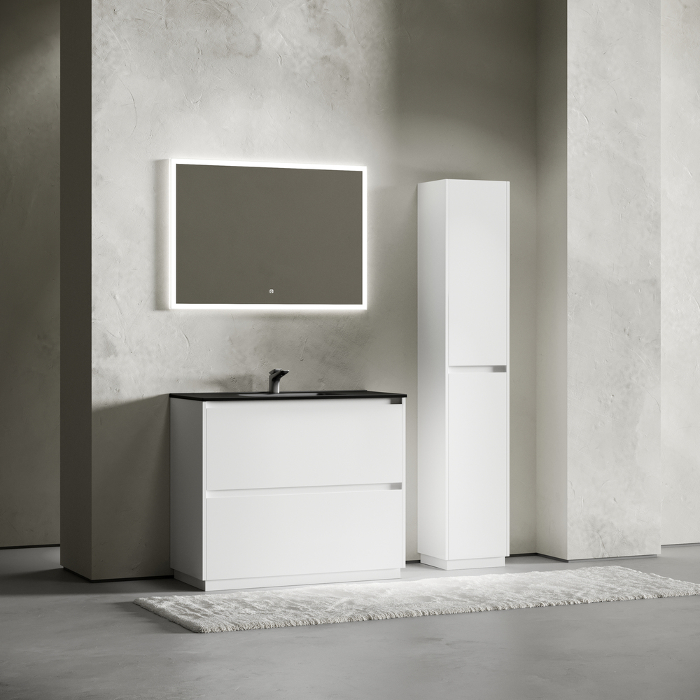 Тумба напольная под раковину Sancos Libra Floor, белый глянец 990х450х840 мм