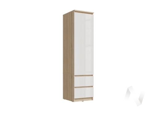 Пенал (Ш) МС Челси (дуб сонома/белый глянец холодный)