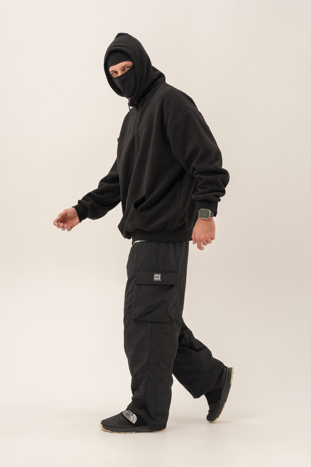 Худи KUL'TURA "HALF ZIP FLEECE 450 GR" Черный