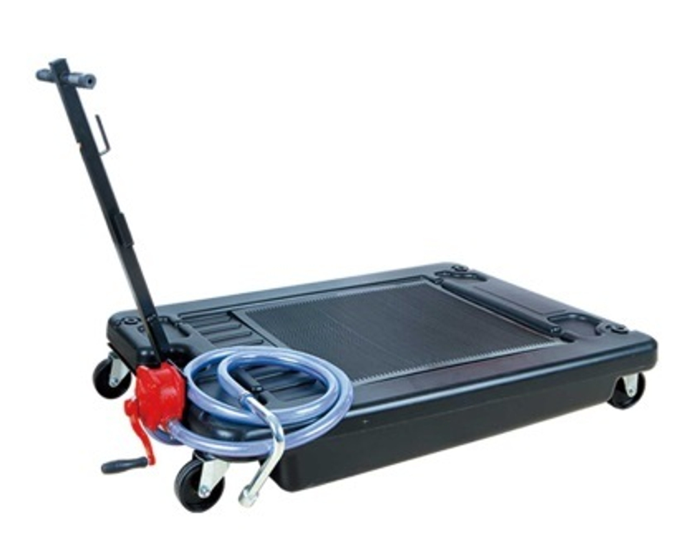 KraftWell KRW1865 Емкость для сбора отработанного масла, пластиковая 68 л, на колесах