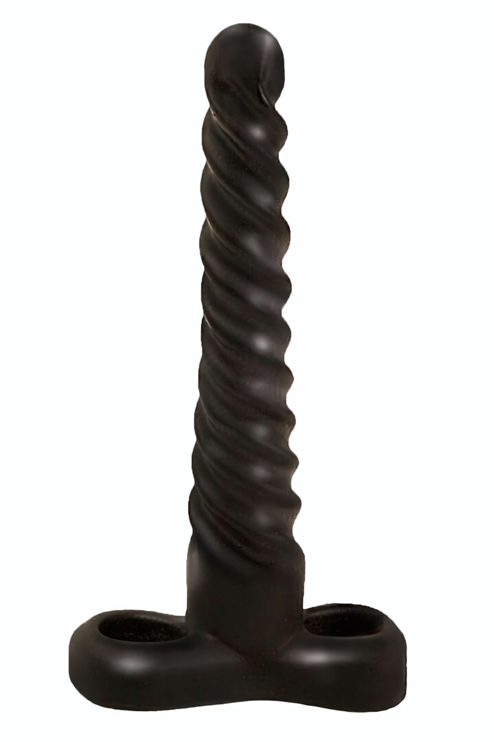 Закрученный спиралью плаг чёрного цвета - 15 см. (Цвет: черный)