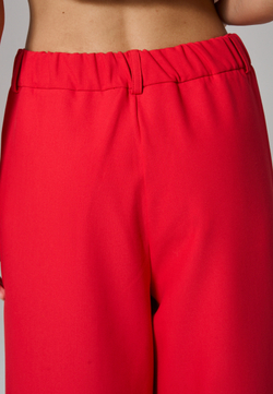 Брюки палаццо красные