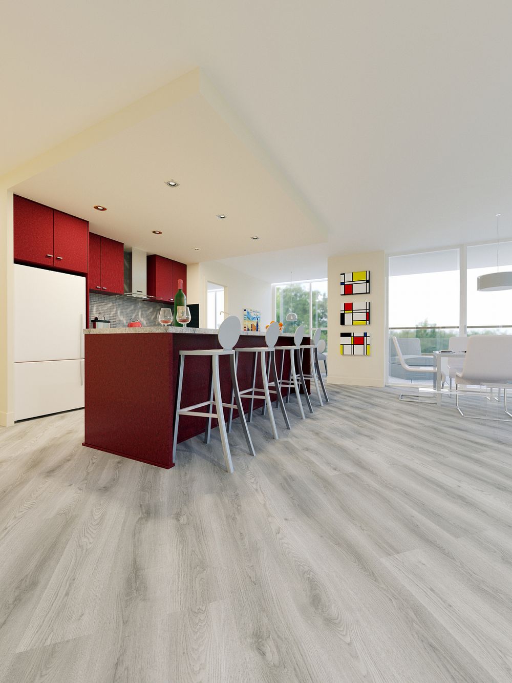 Виниловый пол FineFloor Light FF-1374 Дуб Колин