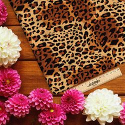 Ткань атлас шкура леопарда