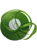 Лента люрекс 6мм - 33м -1 боб. (зеленый с серебром)