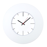 Часы настенные, модель 055, D 375 мм, стекло пластик, пластиковый ободок, цвет-белый