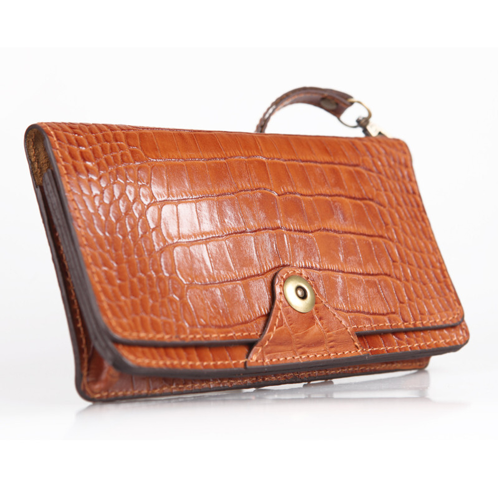 Комплект женская сумка с кошельком и визитницей Yalsan Leather натуральная кожа Иран RAD-CHN-056-GC 623