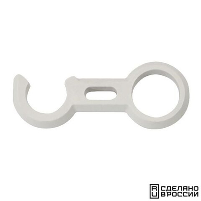 Крючок фиксатор трапа 25мм белый (10269483)