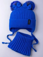 Шапка зимняя вязаная и снуд