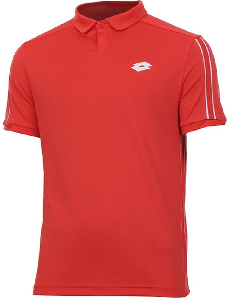 Мужское теннисное поло Lotto Squadra II Polo PL - cliff red